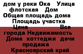 дом у реки Ока › Улица ­ флотская › Дом ­ 36 › Общая площадь дома ­ 60 › Площадь участка ­ 15 › Цена ­ 1 300 000 - Все города Недвижимость » Дома, коттеджи, дачи продажа   . Красноярский край,Талнах г.